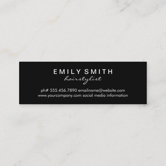 Schaar | Kapper | Haarstylist Mini Visitekaartje (Achterkant)