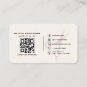 Schaar Kapper QR Code Visitekaartje (Achterkant)