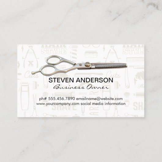 Schaar | Kapper Visitekaartje (Achterkant)