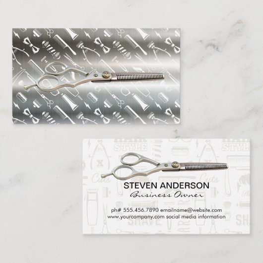 Schaar | Kapper Visitekaartje (Voorkant / Achterkant)