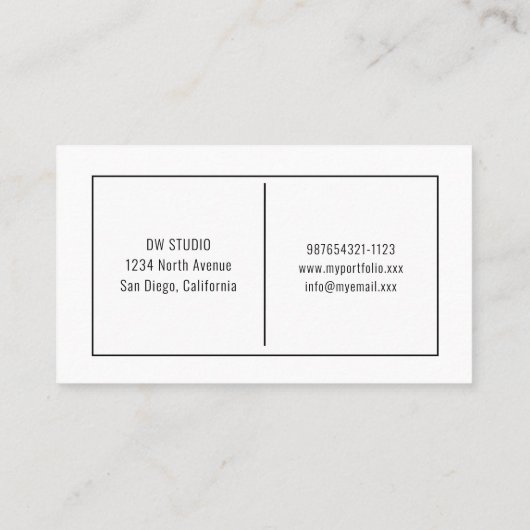 Schaar Kappers Visitekaartje (Achterkant)