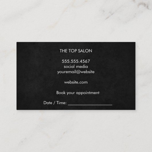 Schaar Kapsalon | Kapsalon Schoonheid Afsprakenkaartje (Achterkant)