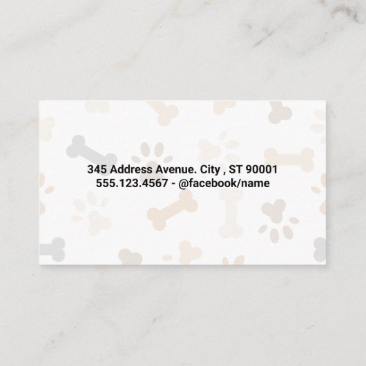 schaar | Kat Dog Love | Groomer | QR-code Visitekaartje (Achterkant)