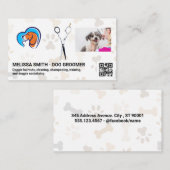 schaar | Kat Dog Love | Groomer | QR-code Visitekaartje (Voorkant / Achterkant)
