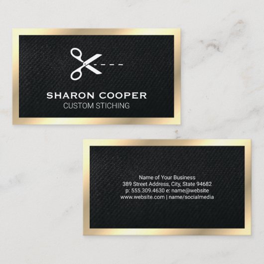 Schaar | Kleermaker Visitekaartje (Voorkant / Achterkant)
