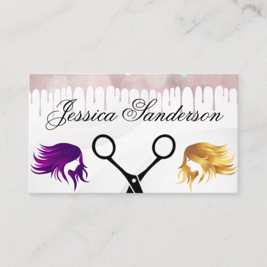 schaar | Kleurkleurstof | Vrouwenhaar Visitekaartje (Voorkant)