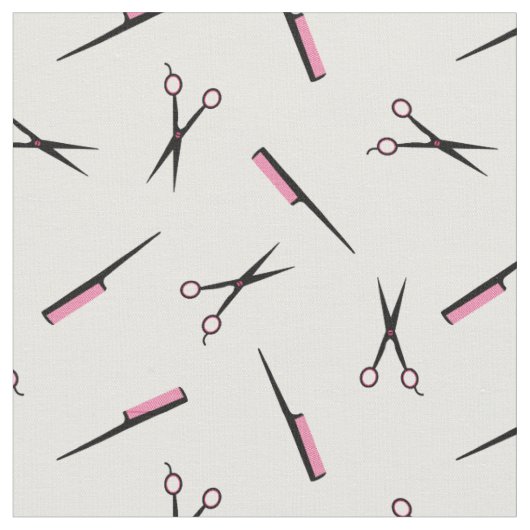 Schaar & kombs - Hot-roze zwart-wit Stof (Close Up)