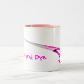 schaar, krullen en kleurstof tweekleurige koffiemok (Center)