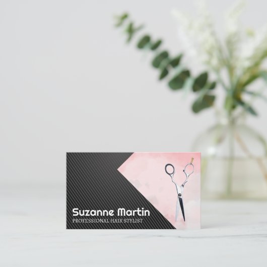 schaar | Kunstmatig kleurenblok Visitekaartje (Staand voorkant)