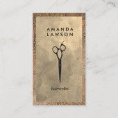 Schaar | Leren rand Visitekaartje (Voorkant)