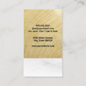 Schaar Logo | Houtstructuur Visitekaartje (Achterkant)