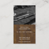 Schaar Logo | houtversiering Visitekaartje (Achterkant)