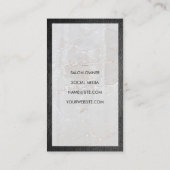 Schaar Logo | Leder | Steen Visitekaartje (Achterkant)