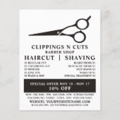 Schaar, Logo, Mannen, Adverteren Flyer (Voorkant)