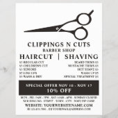 Schaar, Logo, Mannen, Adverteren Flyer (Voorkant)