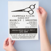 Schaar, Logo, Mannen, Adverteren Flyer (Hand)