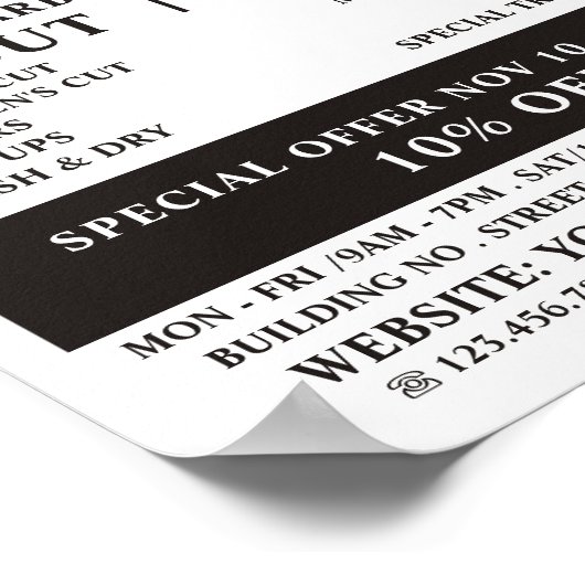 Schaar, Logo, Mannen, Adverteren Poster (Hoek)