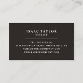 Schaar, Logo, Mannen, kappers Visitekaartje (Achterkant)