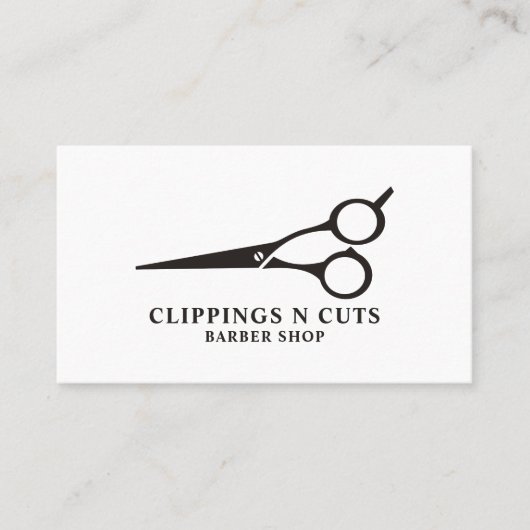Schaar, Logo, Mannen, kappers Visitekaartje (Voorkant)