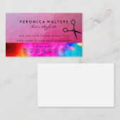 schaar | Loyaliteit | Kleurrijke achtergrond Klantenkaartje (Voorkant / Achterkant)