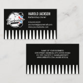 Schaar met kam voor herenkapper visitekaartje (Voorkant / Achterkant)