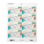 Schaar met lintknoppen, schuin naaiwerk etiket (Full Sheet)