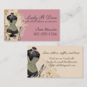 Schaar met schaar van de schaar van de schootkromm visitekaartje (Voorkant / Achterkant)