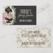 Schaar met schaar van de schaar van de schootkromm visitekaartje (Voorkant / Achterkant)