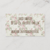 Schaar met schaar van de schaar van de schootkromm visitekaartje (Achterkant)