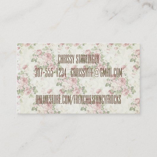 Schaar met schaar van de schaar van de schootkromm visitekaartje (Achterkant)