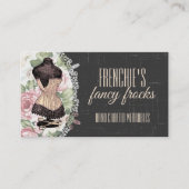 Schaar met schaar van de schaar van de schootkromm visitekaartje (Voorkant)