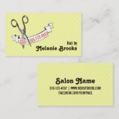 schaar met schattig haar visitekaartje (Voorkant / Achterkant)