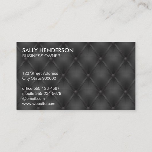 Schaar met scheidingswanden | Luxe bekledingscushi Visitekaartje (Achterkant)