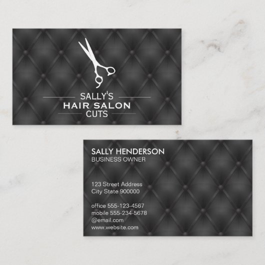 Schaar met scheidingswanden | Luxe bekledingscushi Visitekaartje (Voorkant / Achterkant)