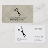 Schaar met verdelers (getextureerde stof) visitekaartje (Voorkant / Achterkant)