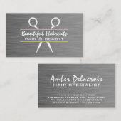 Schaar | Metaal Textuur Visitekaartje (Voorkant / Achterkant)