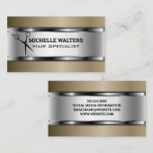 schaar | Metalen achtergrond Visitekaartje (Voorkant / Achterkant)