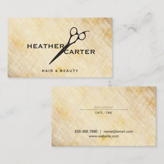 Schaar Modern / Landelijk Afsprakenkaartje (Voorkant / Achterkant)