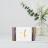 schaar | Moderne kunst Boho stijl Afsprakenkaartje (Staand voorkant)