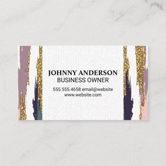 schaar | Moderne kunst Boho stijl Afsprakenkaartje (Achterkant)