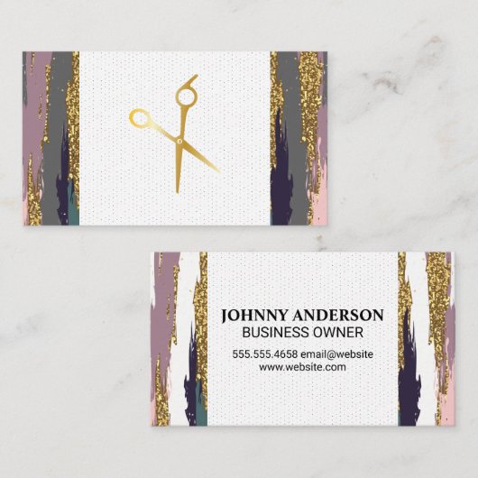 schaar | Moderne kunst Boho stijl Afsprakenkaartje (Voorkant / Achterkant)