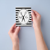 Schaar Monogram Initiaal Kapsalon Kapper Herensalo Flyer (Hand)