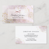 schaar op FAUX glitter waterverf Visitekaartje (Voorkant / Achterkant)