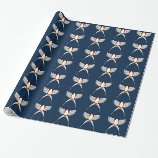 Schaar op maat gemaakt flyCatcher Art Deco Wrappin Cadeaupapier (Uitgerold)