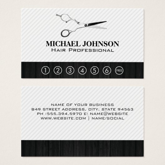 schaar | Punch Card Visitekaartje (Voorkant /achterkant)