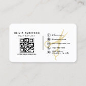 Schaar QR-code voor kapper Visitekaartje (Achterkant)