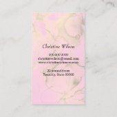 Schaar Roze strikinkt spettert visitekaartje (Achterkant)