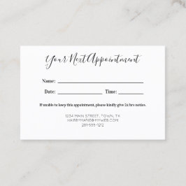  schaar Salon Business Afsprakenkaartje