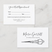 schaar Salon Business Afsprakenkaartje (Voorkant / Achterkant)