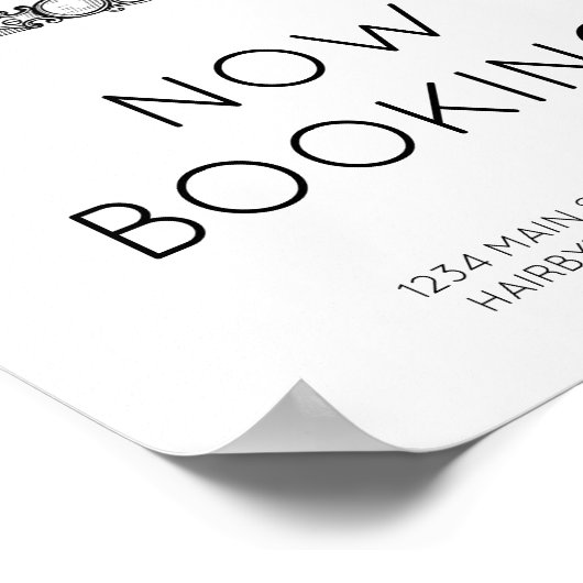  schaar Salon Business Poster (Hoek)